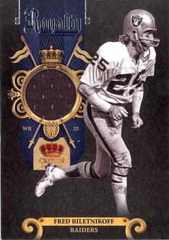 2011 Panini Crown Royale - Royalty Materials #16 Fred Biletnikoff Front