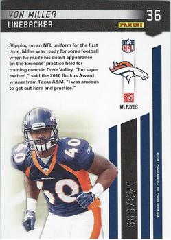 2011 Panini Certified - Certified Potential #36 Von Miller Back