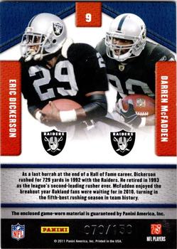 2011 Panini Certified - Fabric of the Game Combos #9 Eric Dickerson / Darren McFadden Back