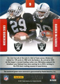 2011 Panini Certified - Fabric of the Game Combos Prime #9 Eric Dickerson / Darren McFadden Back