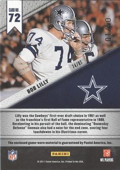 2011 Panini Certified - Fabric of the Game Prime #72 Bob Lilly Back