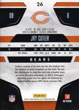 2011 Panini Certified - Platinum Red #26 Jay Cutler  Back