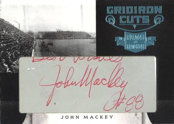 2011 Panini Plates & Patches - Gridiron Cut Autographs #25 John Mackey Front