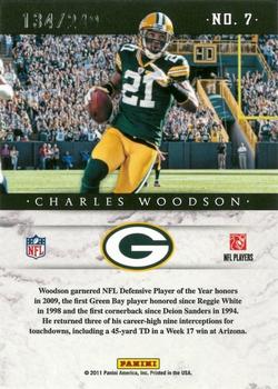 2011 Panini Plates & Patches - Honors #7 Charles Woodson Back