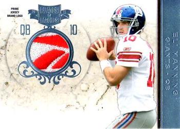 2011 Panini Plates & Patches - Jerseys Prime Brand Logo #10 Eli Manning Front
