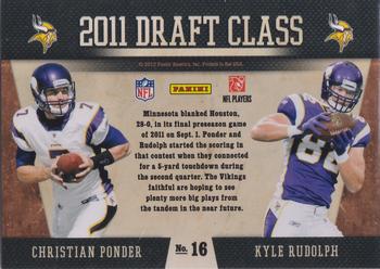 2011 Playoff Contenders - Draft Class #16 Christian Ponder / Kyle Rudolph Back