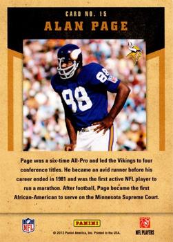 2011 Playoff Contenders - Legendary Contenders #15 Alan Page Back