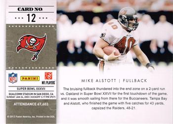 2011 Playoff Contenders - Super Bowl Tickets #12 Mike Alstott Back