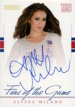 2011 Playoff National Treasures - Fans of the Game #1 Alyssa Milano Front