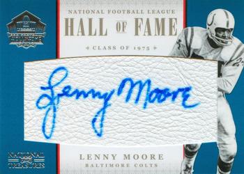 2011 Playoff National Treasures - Hall of Fame Leather Autographs #24 Lenny Moore Front