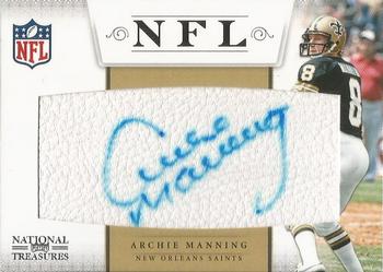 2011 Playoff National Treasures - NFL Leather Autographs #1 Archie Manning Front