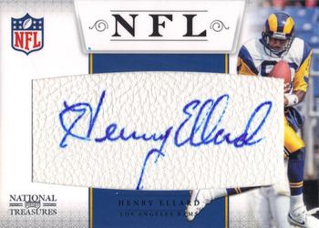 2011 Playoff National Treasures - NFL Leather Autographs #8 Henry Ellard Front