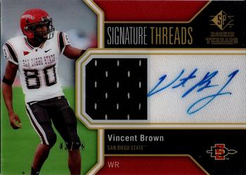 2011 SP Authentic - Signature Threads #TH-VB Vincent Brown Front