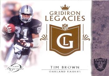 2011 Topps Gridiron Legends - Gridiron Legacies #GL-TBR Tim Brown Front