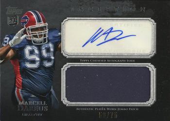 2011 Topps Inception - Rookie Jumbo Patch Autographs Gray #AJP-MD Marcell Dareus Front