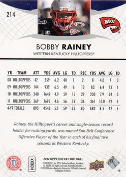 2012 Upper Deck #214 Bobby Rainey Back