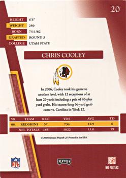 2007 Playoff Absolute Memorabilia #20 Chris Cooley Back