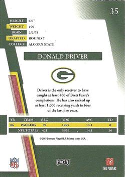 2007 Playoff Absolute Memorabilia #35 Donald Driver Back