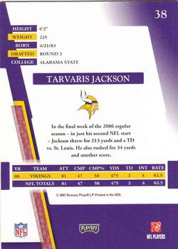 2007 Playoff Absolute Memorabilia #38 Tarvaris Jackson Back