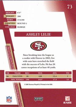 2007 Playoff Absolute Memorabilia #73 Ashley Lelie Back