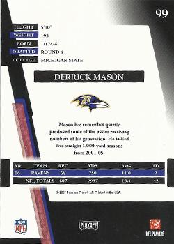 2007 Playoff Absolute Memorabilia #99 Derrick Mason Back