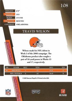 2007 Playoff Absolute Memorabilia #108 Travis Wilson Back