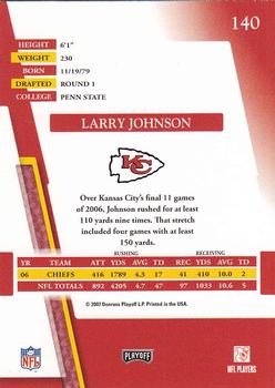 2007 Playoff Absolute Memorabilia #140 Larry Johnson Back