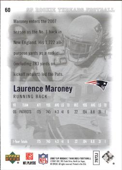 2007 SP Rookie Threads #60 Laurence Maroney Back