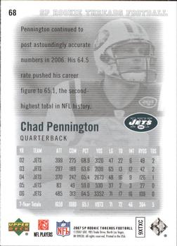 2007 SP Rookie Threads #68 Chad Pennington Back