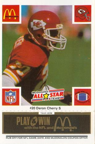 1986 McDonald's All-Star Team - Full Game Pieces: Week 2 Black/Gray Tab #NNO Deron Cherry Front