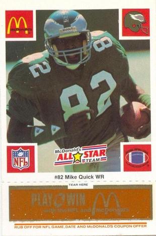 1986 McDonald's All-Star Team - Full Game Pieces: Week 3 Gold/Orange Tab #NNO Mike Quick Front