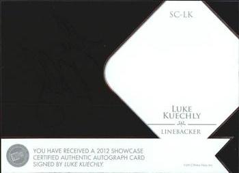 2012 Press Pass Showcase #SC-LK Luke Kuechly Back