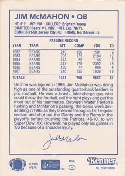 1988 Kenner Starting Lineup Cards #3599119010 Jim McMahon Back