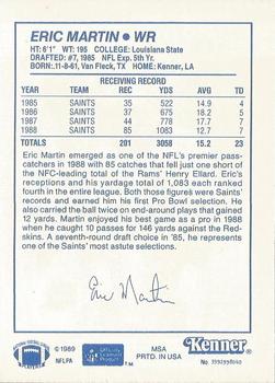1989 Kenner Starting Lineup Cards #3992998040 Eric Martin Back