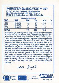 1989 Kenner Starting Lineup Cards #3992977040 Webster Slaughter Back