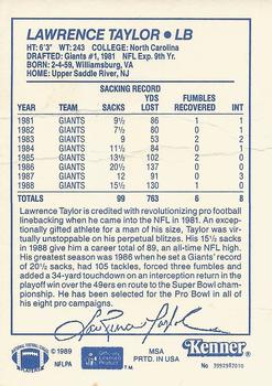 1989 Kenner Starting Lineup Cards #3992987010 Lawrence Taylor Back