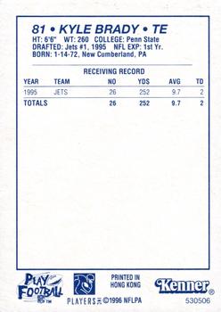 1996 Kenner Starting Lineup Cards #530506 Kyle Brady Back