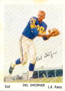 1959 Bell Brand Los Angeles Rams #8 Del Shofner Front