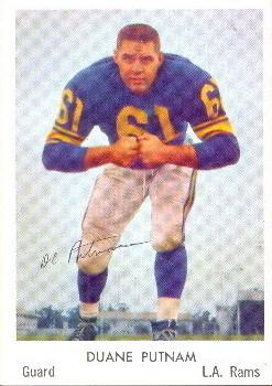 1959 Bell Brand Los Angeles Rams #21 Duane Putnam Front