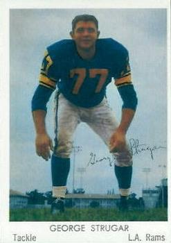 1959 Bell Brand Los Angeles Rams #28 George Strugar Front