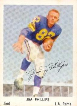 1959 Bell Brand Los Angeles Rams #32 Jim Phillips Front