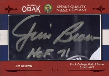 2011 TriStar Obak - Cut Signatures Purple #NNO Jim Brown Front