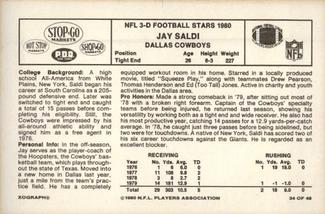 1980 Stop-N-Go #34 Jay Saldi Back