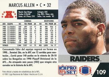 1991 Pro Set Spanish #109 Marcus Allen Back