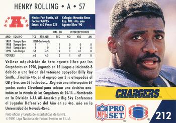 1991 Pro Set Spanish #212 Henry Rolling Back