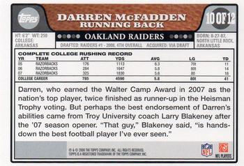 2008 Topps All-Stars #10 Darren McFadden Back