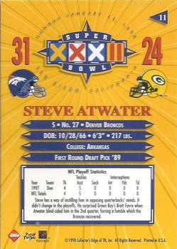 1998 Collector's Edge Super Bowl XXXII - Silver #11 Steve Atwater Back