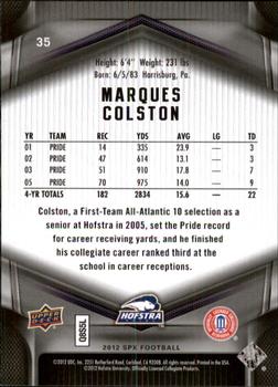 2012 SPx #35 Marques Colston Back