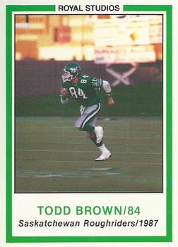 1987 Saskatchewan Roughriders #NNO Todd Brown Front