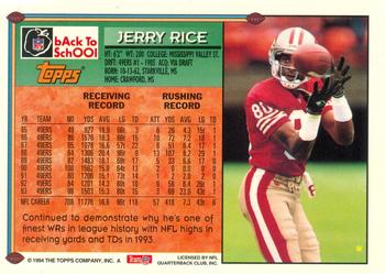1994 NFL Properties Back to School #NNO Jerry Rice Back